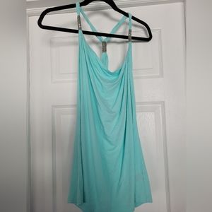 Cynthia Steffe Aqua Draped Racerback Tank size S